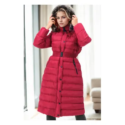 Z6769 DEWBERRY WOMEN'S COAT-BURGUNDY-1