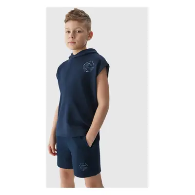 Boys' 4F Hooded Sweatshirt - Dark Blue