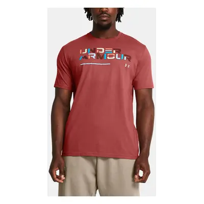 Under Armour T-Shirt UA Colorblock Wordmark SS-RED - Men