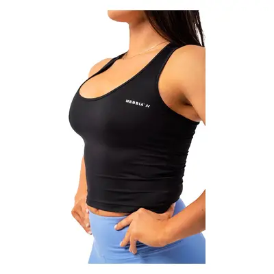 Women's tank top Nebbia Sporty Slim-Fit Crop Tank Top black