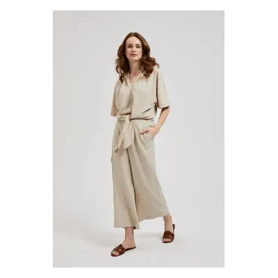 Women's linen trousers MOODO - beige