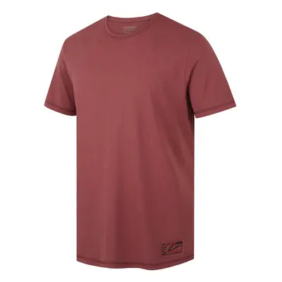 Men's cotton T-shirt HUSKY Tee Base dark burgundy