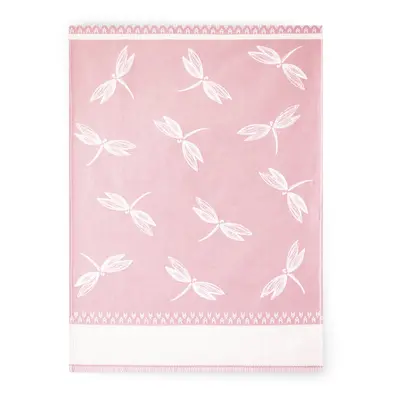 Zwoltex Unisex's Dish Towel Ważki Pink/Pattern