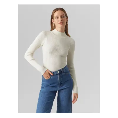 Women's cream sweater VERO MODA Sally - Women