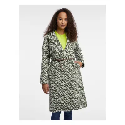 Orsay White-Black Women Patterned Coat - Women