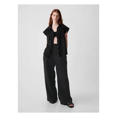 GAP Muslin Wide Leg Trousers - Women