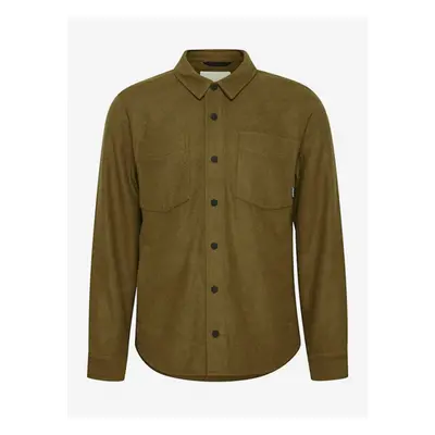 Khaki Lightweight Shirt Jacket Blend - Men