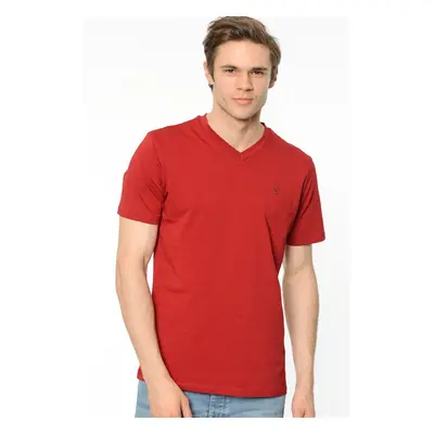 T8537 DEWBERRY T-SHIRT-BURGUNDY