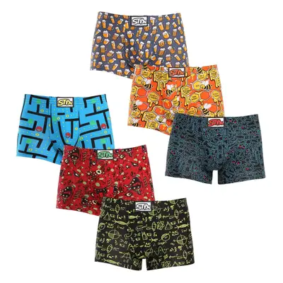 6PACK Men's Styx Art Classic Rubber Boxer Shorts Multicolored