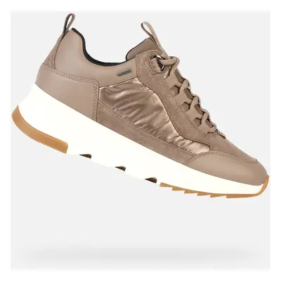 Brown women's sneakers Geox Falena B ABX - Women's