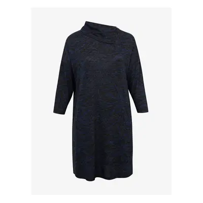 Dark blue brindle sweater dress Fransa - Women