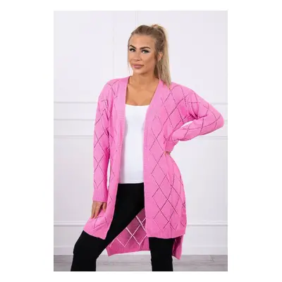 Sweater with geometric pattern pink