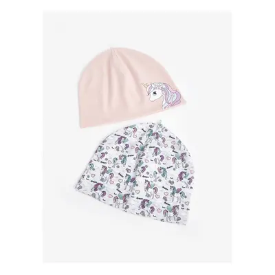 LC Waikiki Printed Girls' Beanie 2-Pack