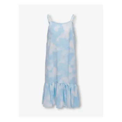 Light blue girly patterned midishdresses ONLY Nova - Girls