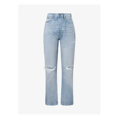 Light blue women straight fit jeans Pepe Jeans Celyn - Women