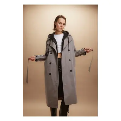 DEFACTO Regular Fit Water Repellent Trench Coat with Belt