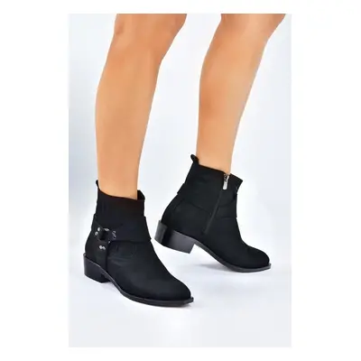 Fox Shoes Black Suede Women's Boots