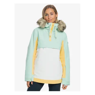 Women's Green-Cream Winter Jacket Roxy Shelter - Women