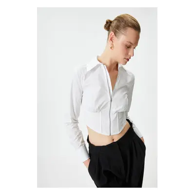 Koton Off White Women's Shirt