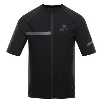 Men's cycling jersey ALPINE PRO SAGEN black