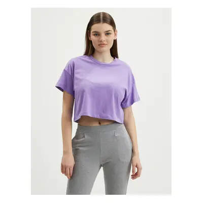 Purple crop top T-shirt Noisy May Alena - Women