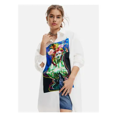 White Desigual Daphne Oversize Shirt - Women