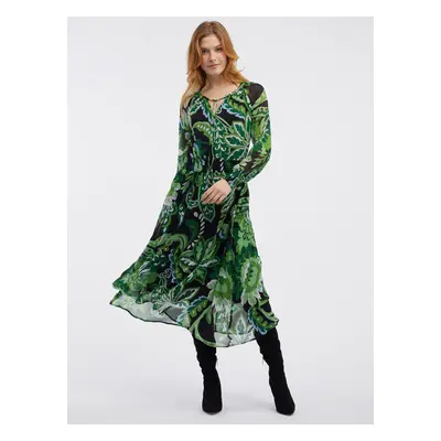 Orsay Green Ladies Floral Dress - Women's