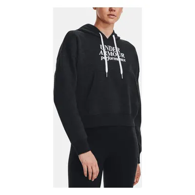 Under Armour Sweatshirt Essential Script Hoodie-BLK - Women