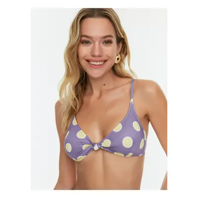 Light purple women's polka dot bikini top Trendyol - Women