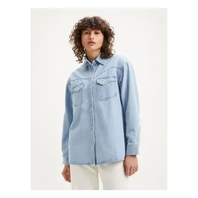 Levi&#39;s Light Blue Ladies Denim Shirt Levi&#39;s® Dorsey Western - Ladies