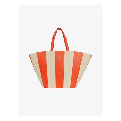 Beige-Orange Women's Striped Beach Bag Tommy Hilfiger - Women