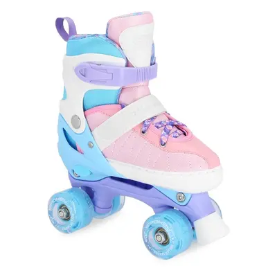 Spokey BUFF PRO Trek korčule regulovateľné, pink-blue, ABEC7