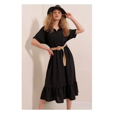 Bigdart Belted Dress - Black