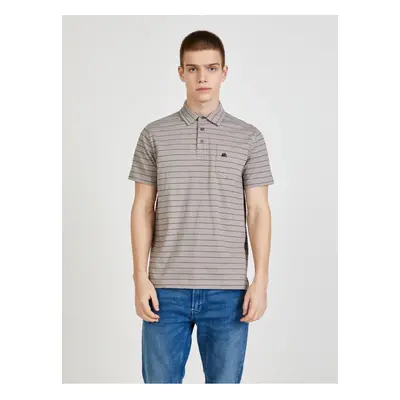 Light gray striped polo shirt LERROS - Men