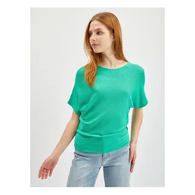 Orsay Light Green Ladies Short Sleeve Sweater - Women