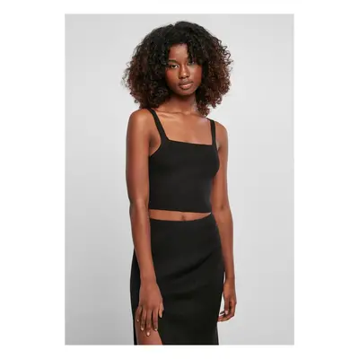 Women's Cropped Knit Top Black