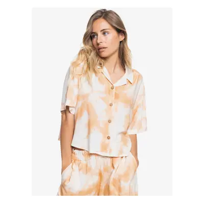 White-Orange Women's Batik Shirt Roxy Paper Day - Women