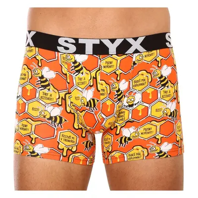 Men's boxers Styx long art sports rubber bees