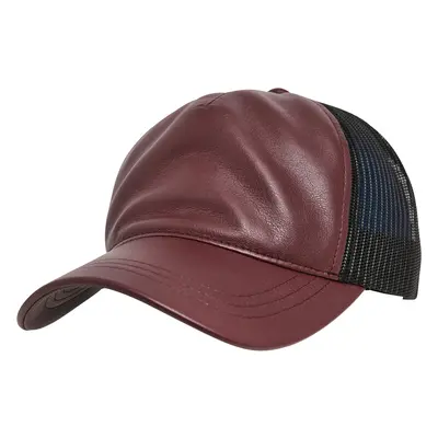 Synthetic Leather Trucker Chestnut Brown/Blk