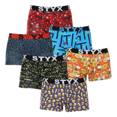 6PACK men's boxers Styx art sports rubber multicolored