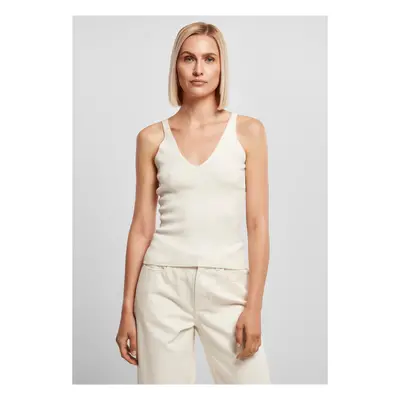 Women's ribbed knit whitesand