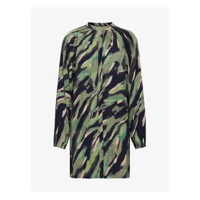 Black and Green Ladies Patterned Dress Fransa - Women