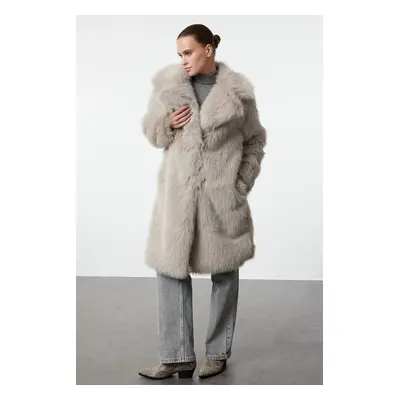 Trendyol Mink Oversize Long Fur Coat