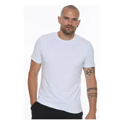 T8569 DEWBERRY BICYCLE COLLAR MEN'S T-SHIRT-WHITE