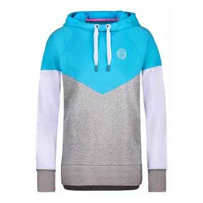 Women's Sweatshirt BIDI BADU Flavia Lifestyle Hoody Aqua/Grey White