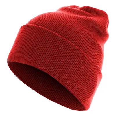 Basic Flap Long Version Beanie Red