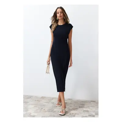 Trendyol Navy Blue Maxi Knitwear Premium Quality Dress