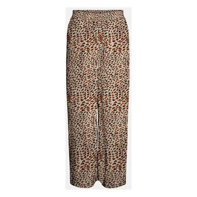 Beige patterned wide trousers Noisy May Fiona - Women