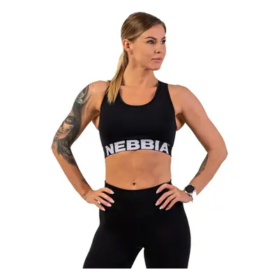 Women's Bra Nebbia Medium Impact Cross Back Sports Bra black