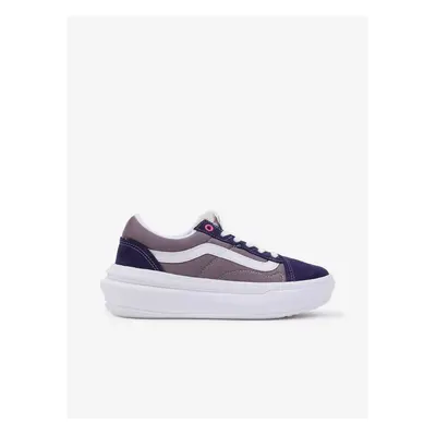 Purple Women's Platform Sneakers with Leather Details VANS UA Ol - Women